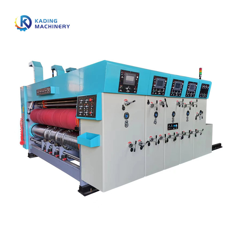 Oluklu Mukavva İçin Kalıp Kesme Yerleştirme Makinesi ile Su Mürekkep Karton Baskı Makinesi