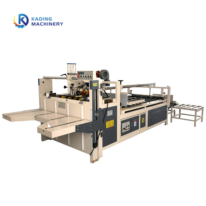 Oluklu Mukavva İçin 60pcs / Min Yarı Otomatik Klasör Yapıştırma Makinesi
