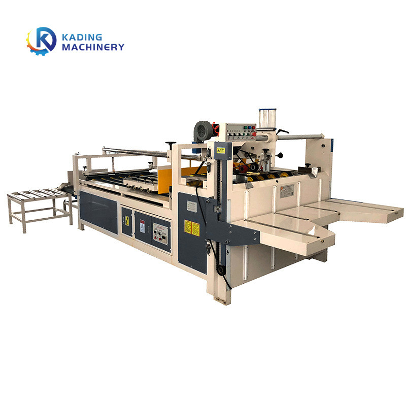 Oluklu Mukavva İçin 60pcs / Min Yarı Otomatik Klasör Yapıştırma Makinesi