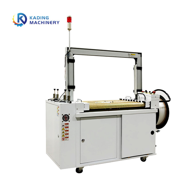 1200mm 1400mm Oluklu PP Çemberleme Levhası İçin Yarı Otomatik Karton Kutu Çemberleme Makinesi