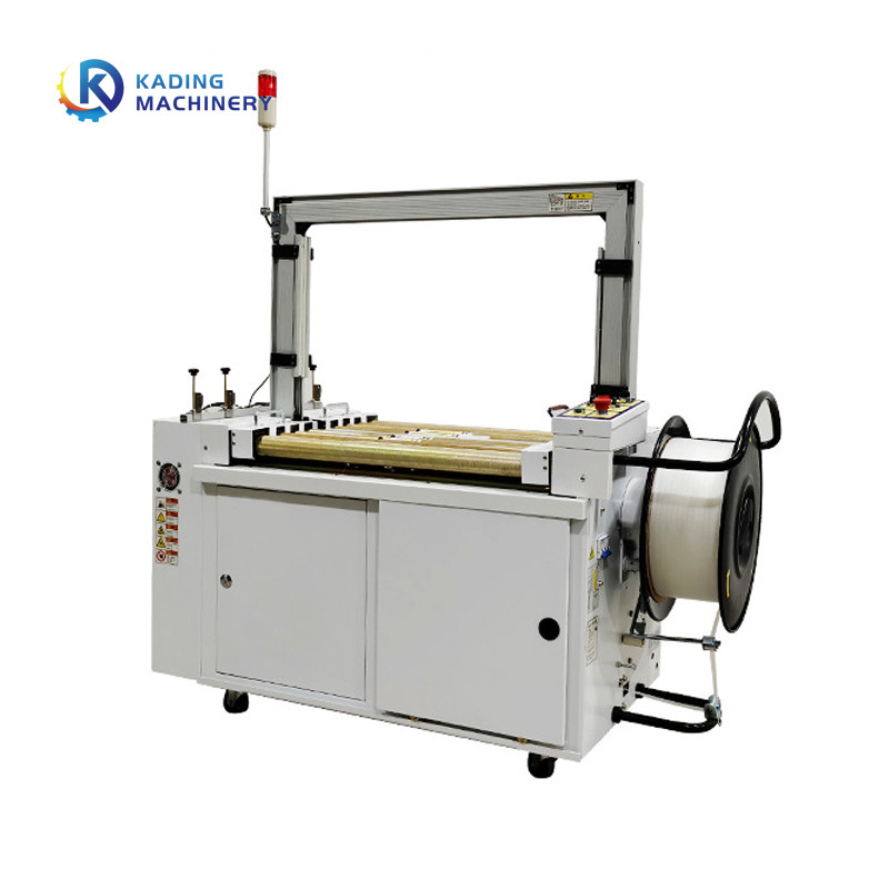 1200mm 1400mm Oluklu PP Çemberleme Levhası İçin Yarı Otomatik Karton Kutu Çemberleme Makinesi