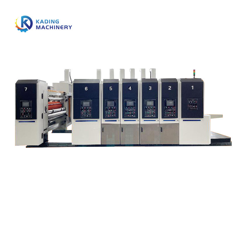 Oluklu Karton Kutular İçin Servo Motor Besleme Karton Baskı Makinesi