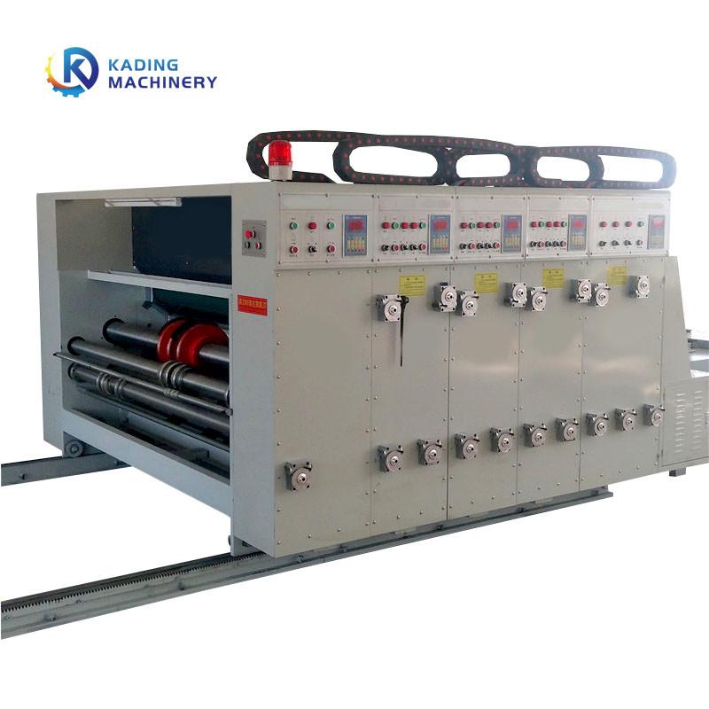 Ön kenar besleme dalgalanmış karton yazıcı döner ölçekli kesme ünitesi 300pcs/min Hız
