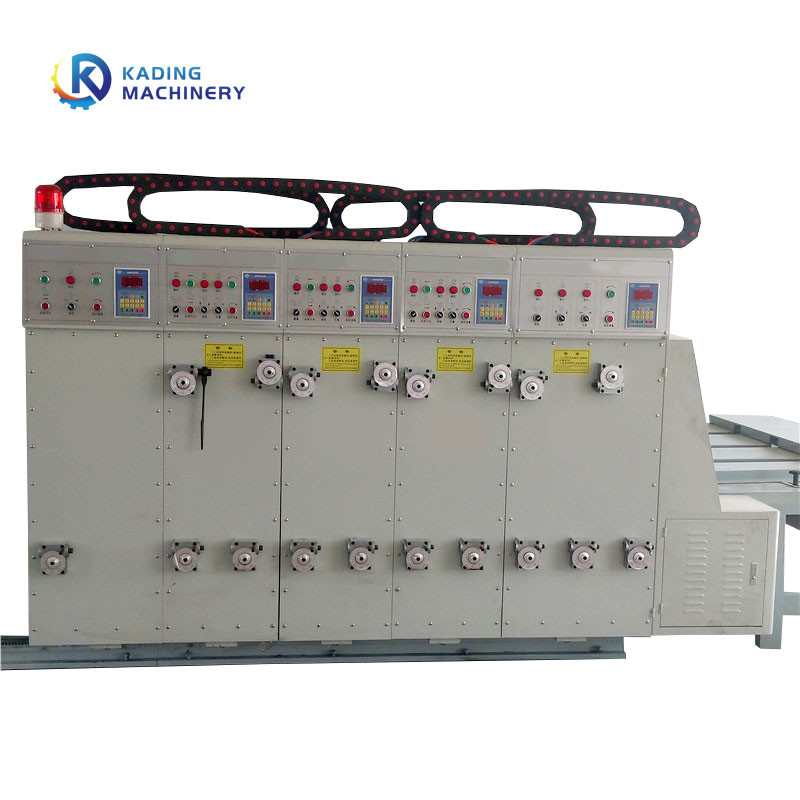 Oluklu Mukavva ve Karton Kutu İçin Zincir Besleyici 6 Renkli Karton Yazıcı