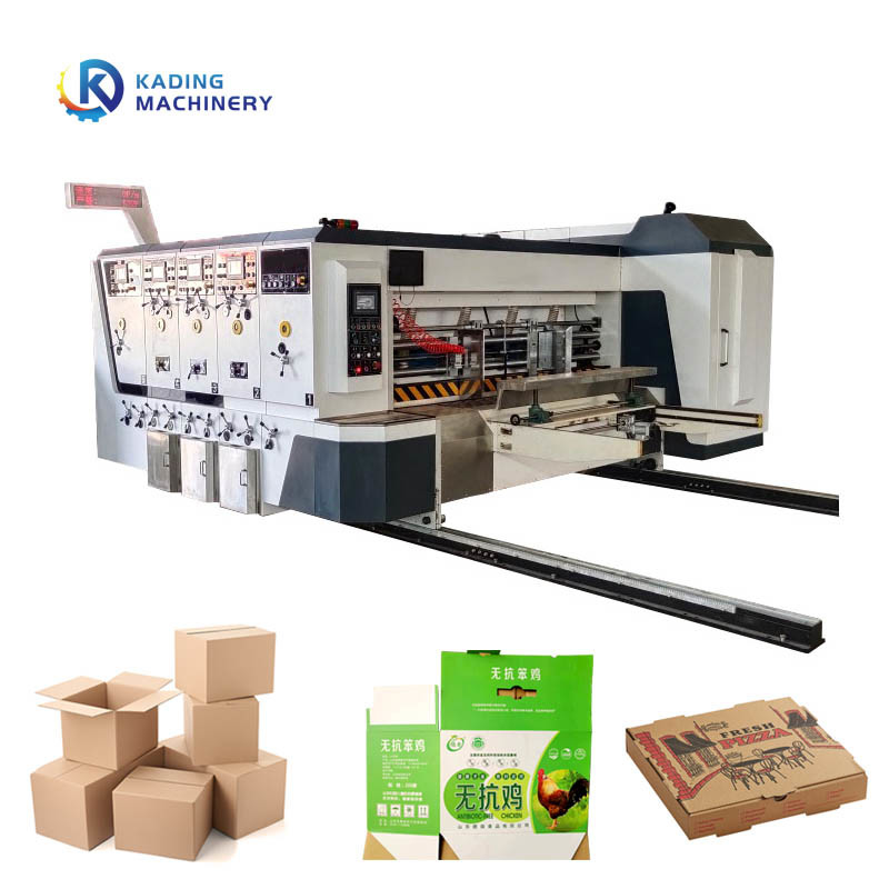 4/5/6 Renkli Oluklu Kutu Flekso Baskı Makinesi, Kanallı Kalıp Kesme Makinesi