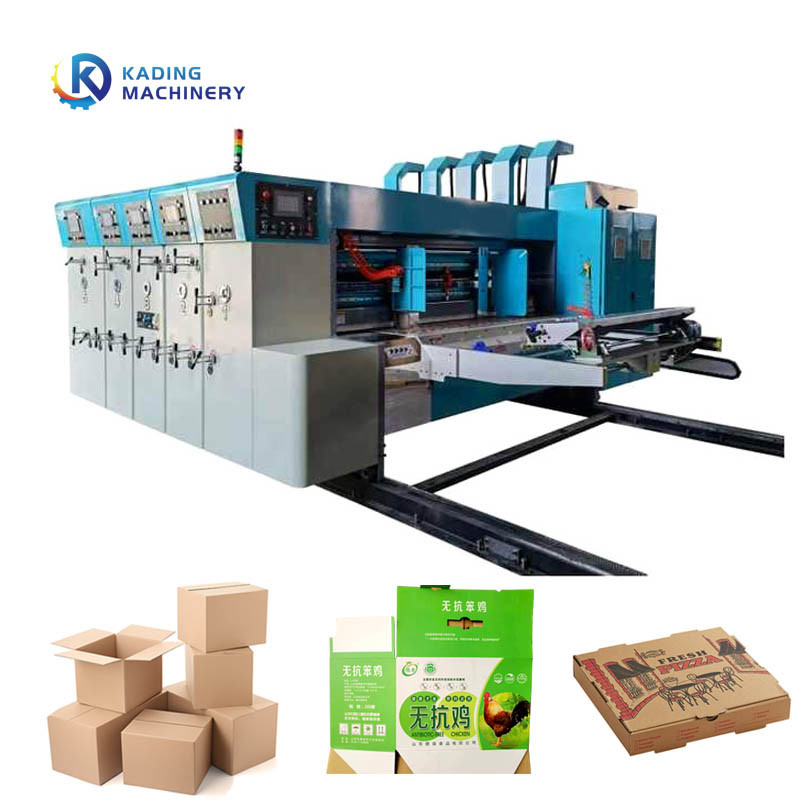 2/3/4 Renkli Flekso Karton Baskı Serbest Basınçlı Kağıt Besleme Karton Baskı Makinesi