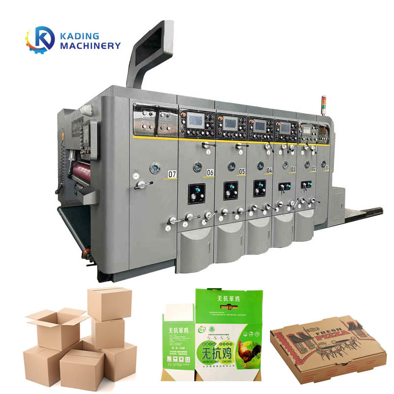Karton Karton Konteyner İçin Metal Aniloks Rulo Oluklu Kutu Baskı Makinesi