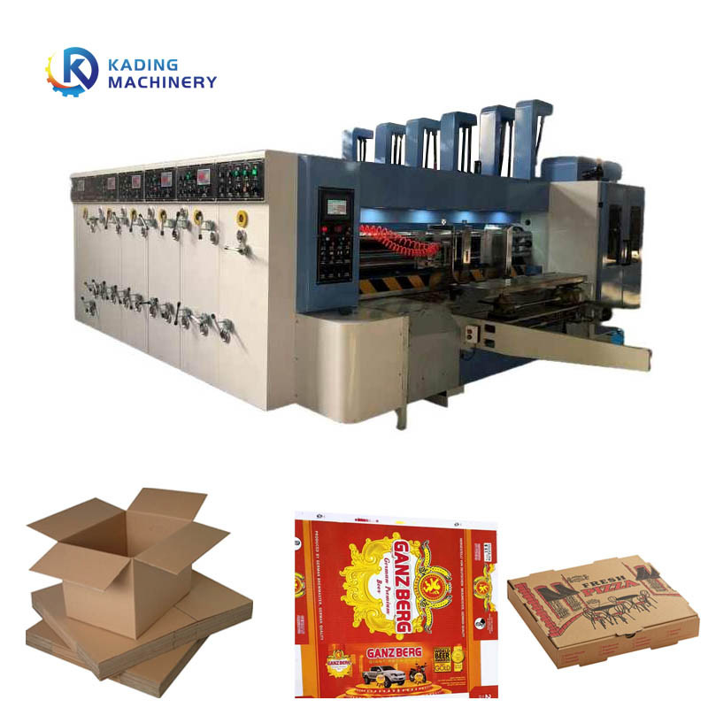 2/3/4 Renkli Flekso Karton Baskı Serbest Basınçlı Kağıt Besleme Karton Baskı Makinesi