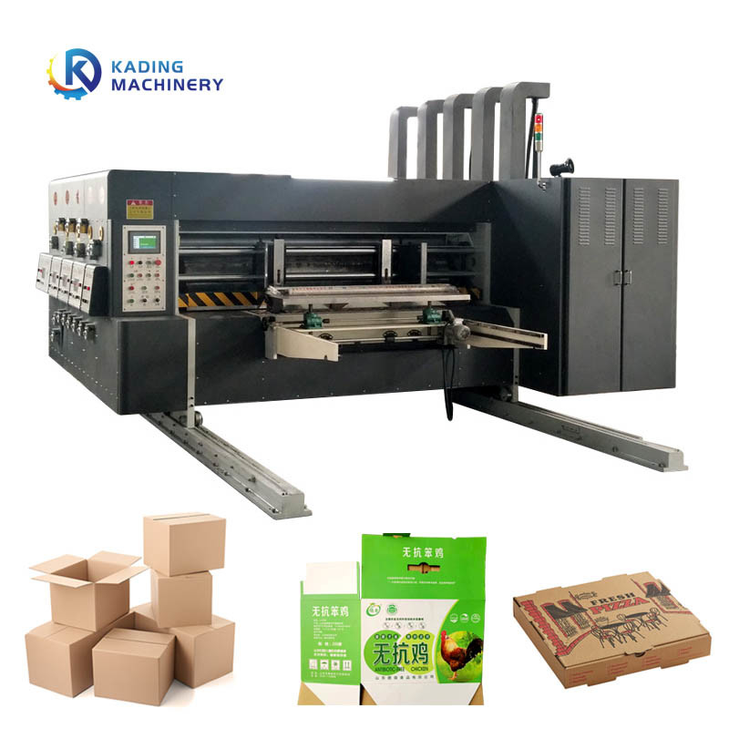 Çöpeleme cihazı olan dalgalanmış karton için yüksek hızlı karton baskı makinesi