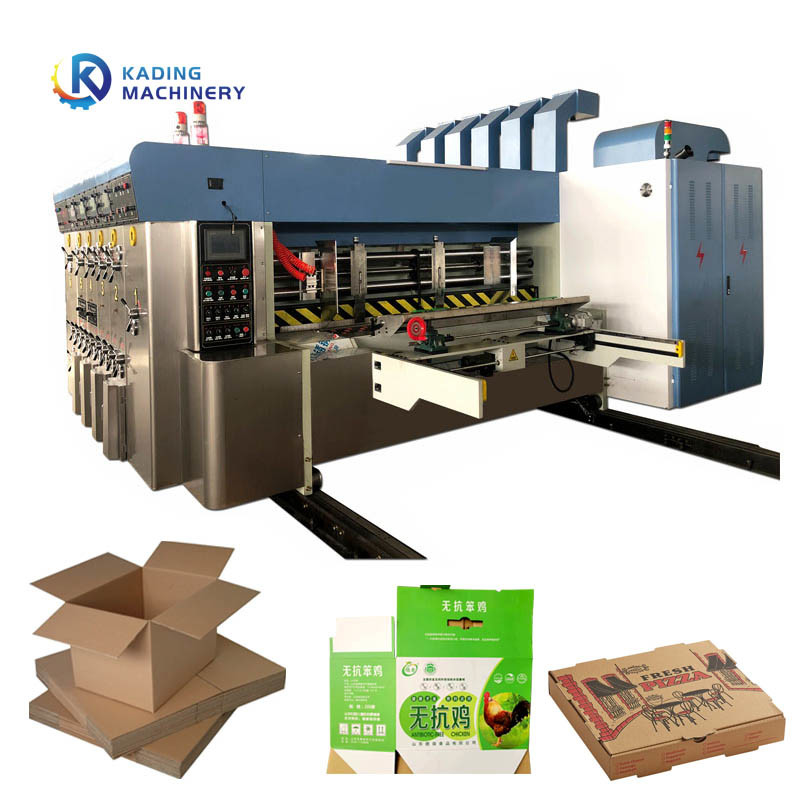 Çöpeleme cihazı olan dalgalanmış karton için yüksek hızlı karton baskı makinesi