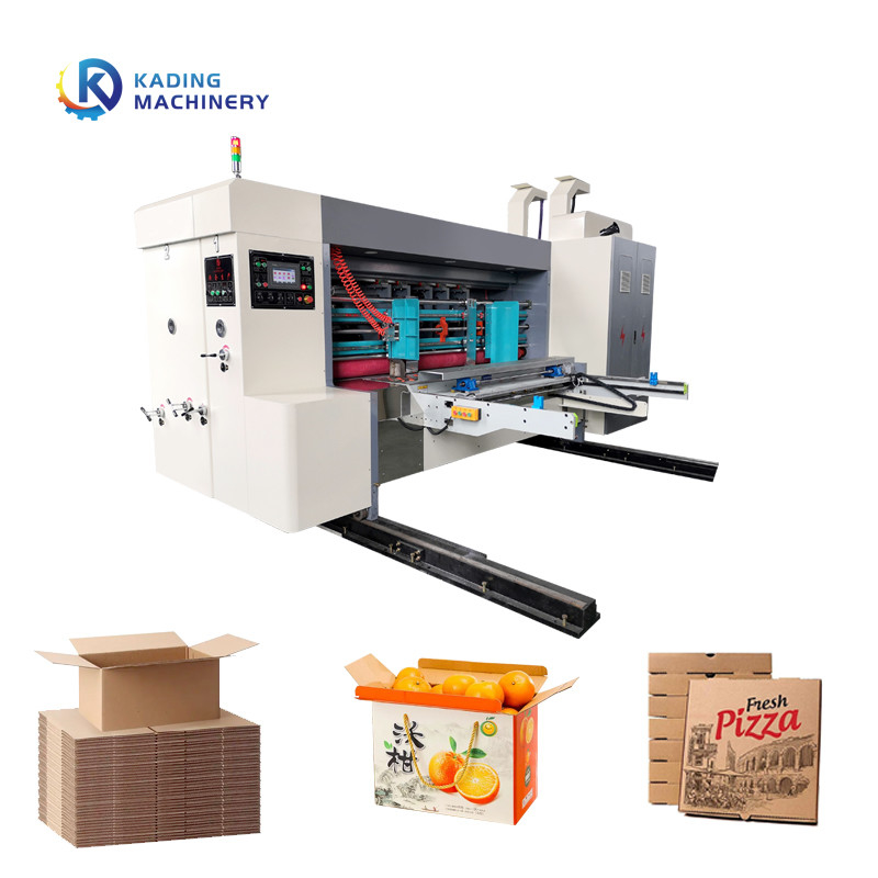 Servo motor besleme tam vakum emme dalgalanmış kutu baskı makinesi