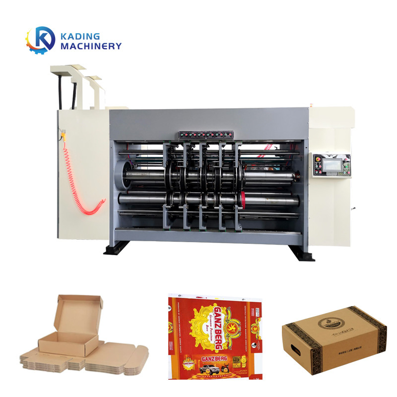 Servo motor besleme tam vakum emme dalgalanmış kutu baskı makinesi