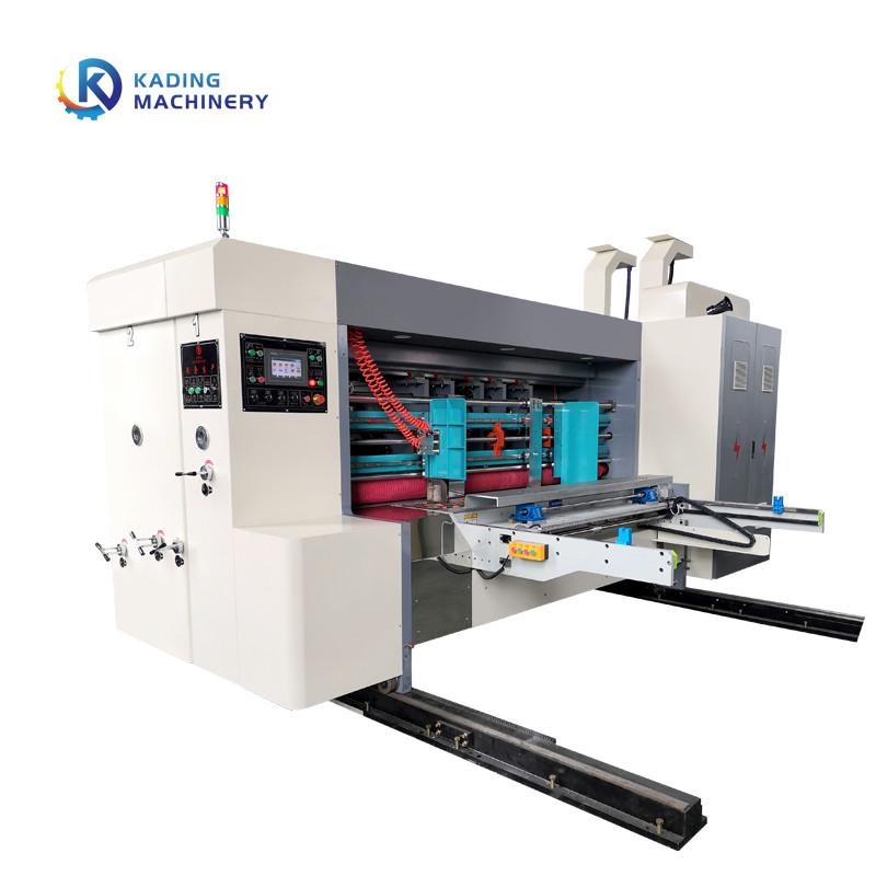 Servo motor besleme tam vakum emme dalgalanmış kutu baskı makinesi