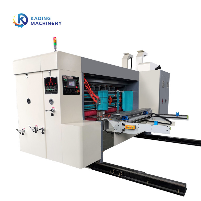 Servo motor besleme tam vakum emme dalgalanmış kutu baskı makinesi