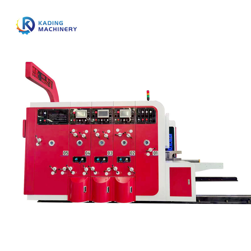 Servo motor besleme dalgalanmış kutu baskı makinesi Su bazlı mürekkep