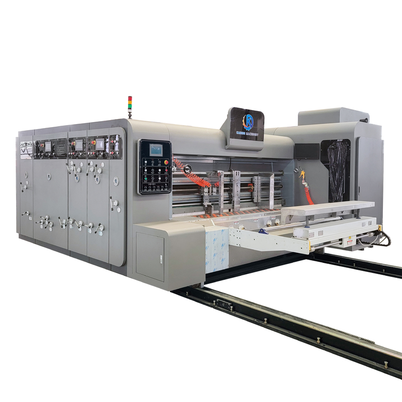 Flexo Su Temelli Mürekkep Yazdırma Pizza Kutusu Yapmak İçin Çatlak Bıçaklı Gömlekli Kutusu Yazdırma Makinesi