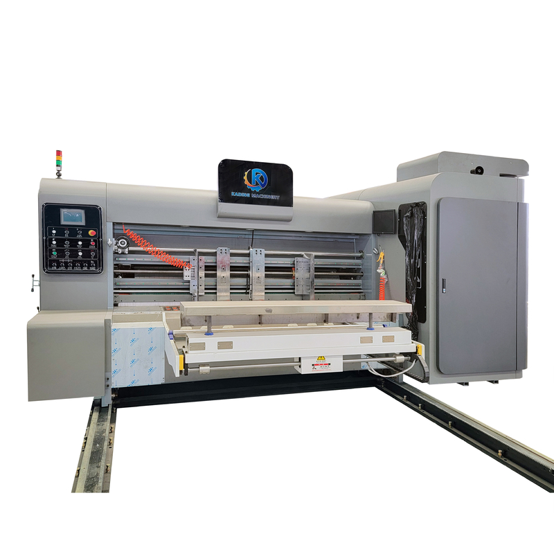 Flexo Su Temelli Mürekkep Yazdırma Pizza Kutusu Yapmak İçin Çatlak Bıçaklı Gömlekli Kutusu Yazdırma Makinesi
