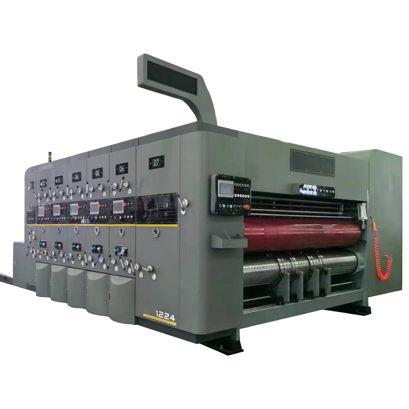 Flexo Su Temelli Mürekkep Yazdırma Pizza Kutusu Yapmak İçin Çatlak Bıçaklı Gömlekli Kutusu Yazdırma Makinesi